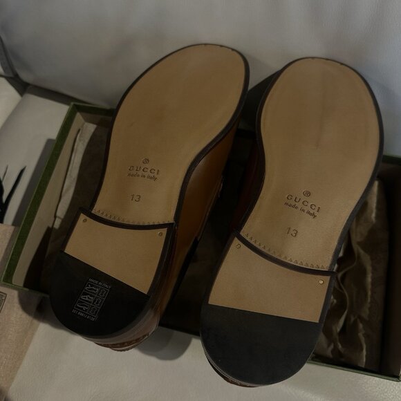 Gucci 738470 Mens Brown Leather Millennial Ribot GG Loafers 13 UK 13.5 US $850 - Picture 10 of 12